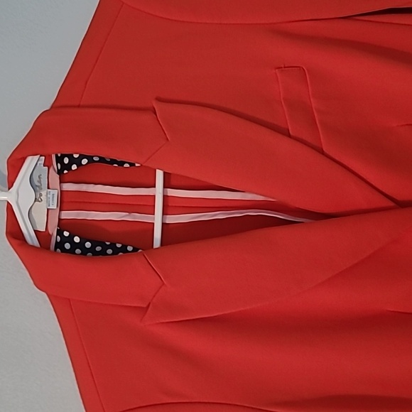 Boden Elizabeth Ponte Single Breast Blazer Jacket Red Orange Wmn 6 Career Casual - Picture 4 of 16